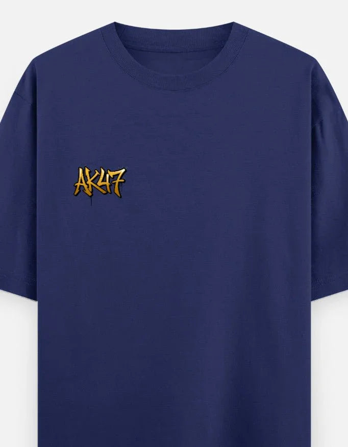 AK47 Gun - Unisex Oversized Classic T-Shirt in royal blue - front view #color_royal-blue